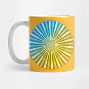 Circle Abstract Psychedelic Blue Yellow Mug